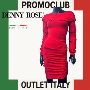 Рокля Denny Rose,червена ,94% вискоза, 6% еластан,размер 42, Италия